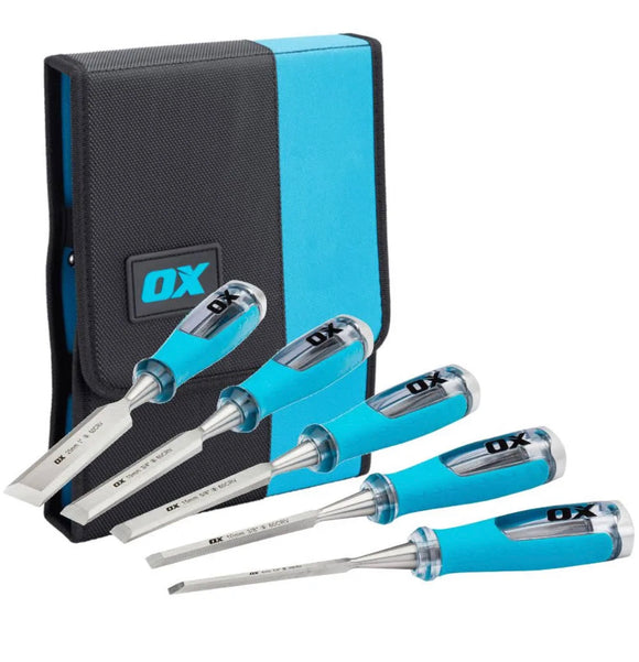 Ox Pro Wood Chisel 5 Piece Set in Case OX-P371005