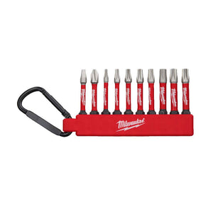 Milwaukee 10 Piece SHOCKWAVE Screwdriver Bit Carabiner Set