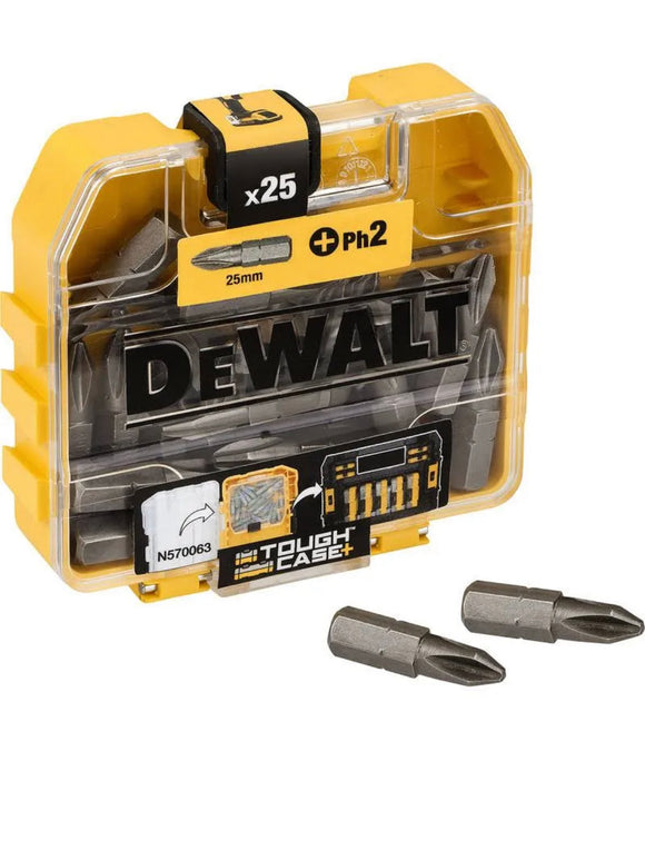 DeWalt DT71522 Ph2 25mm Standard Bits Tic Tac Pack Of 25