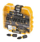 DEWALT 6.35MM 25MM HEX SHANK PZ2 IMPACT TORSION SCREWDRIVER BITS 25 PACK